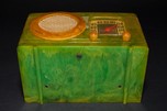 Rare Motorola 50XC Radio ’Circle-Grill’ - Marbleized Green + Yellow Catalin